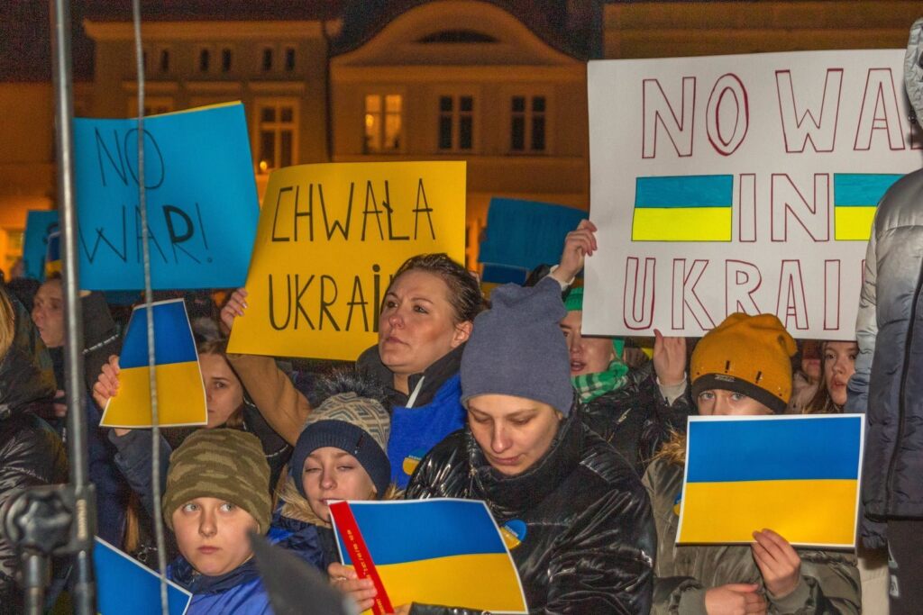 Wiec w Darłowie - Solidarni z Ukrainą