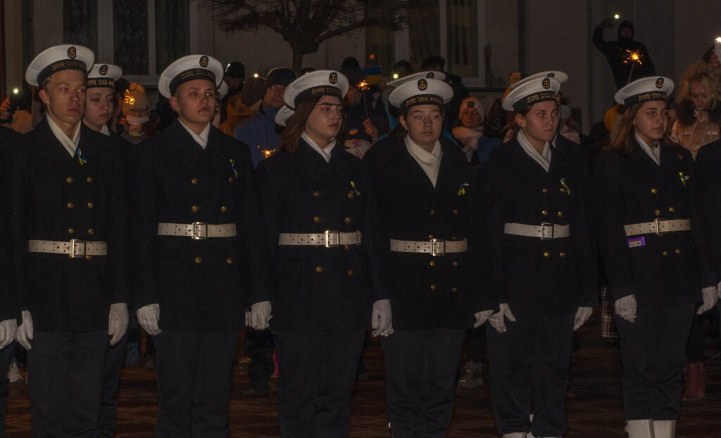 wiec solidarności z Ukrainą na rynku w Darłowie