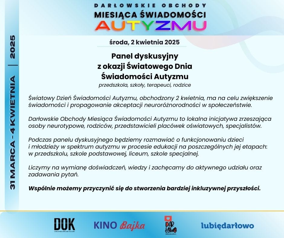 Plakat informacyjny na Światowy Dzień Świadomości Autyzmu 2025