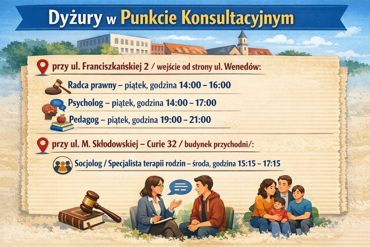Dyżury w Punkcie Konsultacyjnym