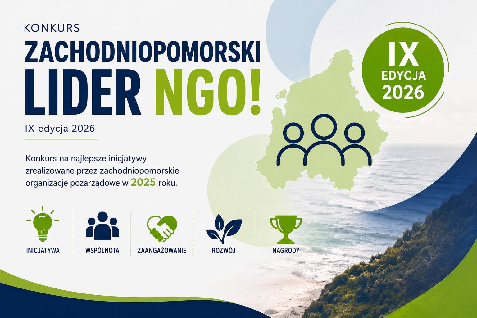 Zaproszenie do udziału w konkursie Zachodniopomorski Lider NGO