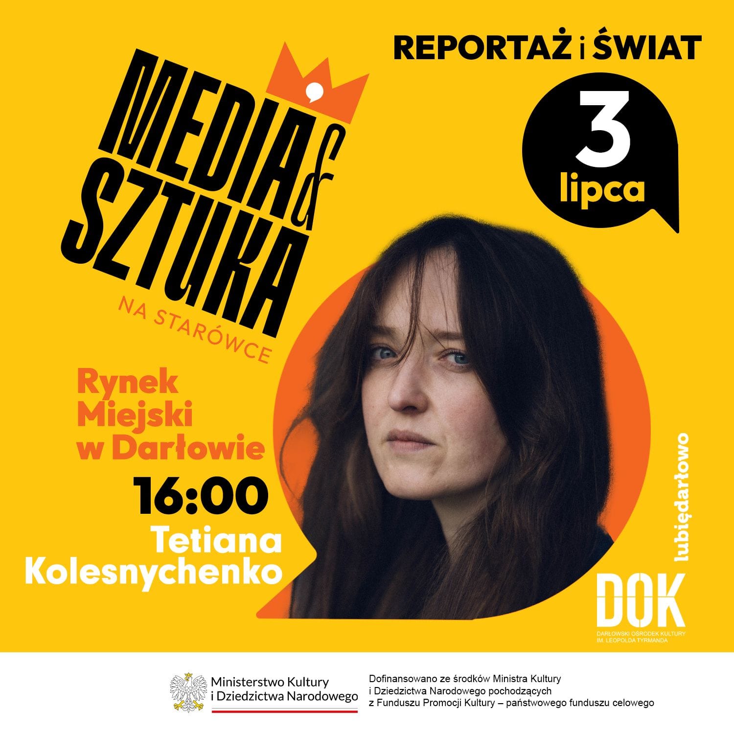 Opowieści z wojennej Ukrainy Spotkanie z Tetianą Kolesnychenko Media i Sztuka 2026
