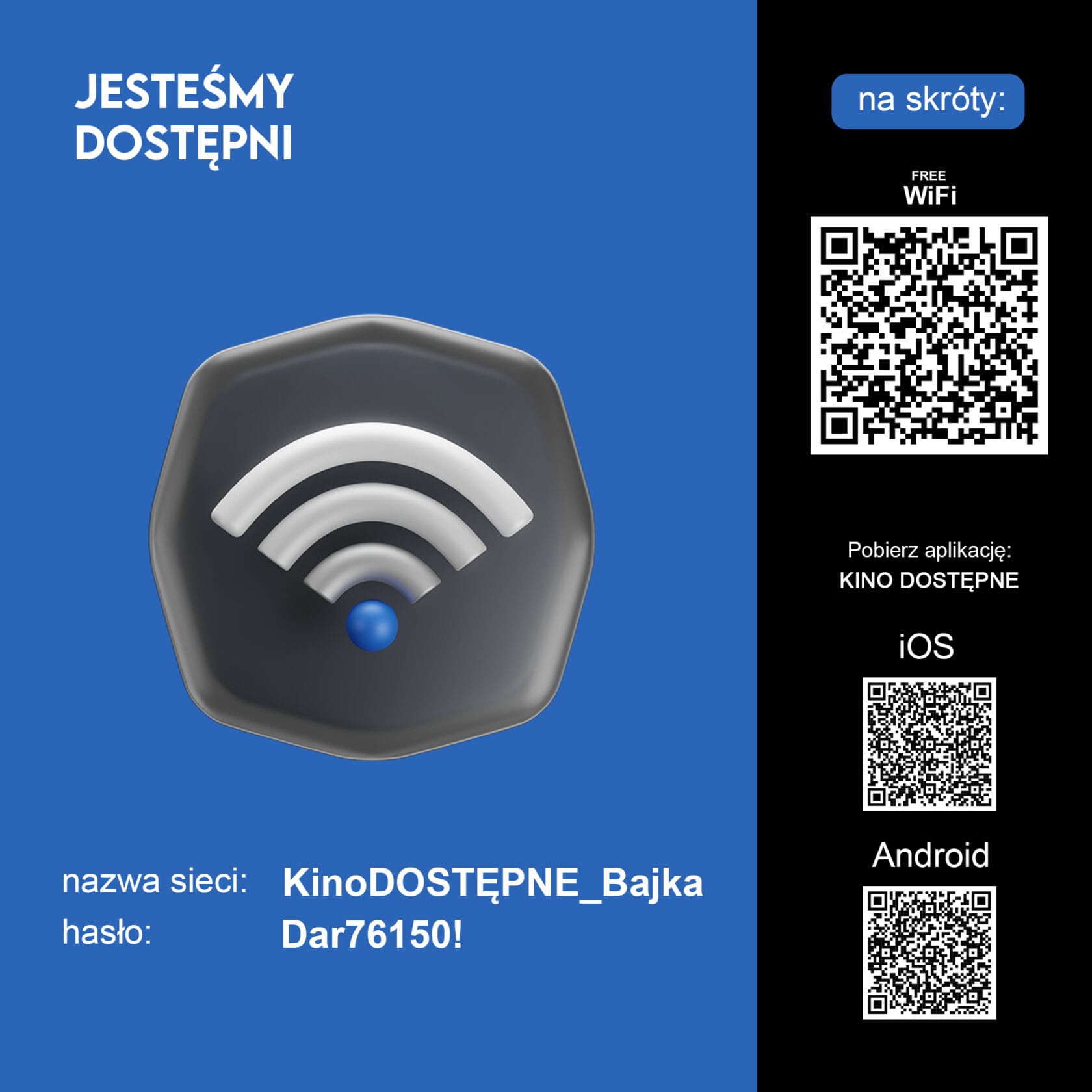 Kino Bajka – kino dostępne. Aplikacja: mała, genialna i tak bardzo cieszy!