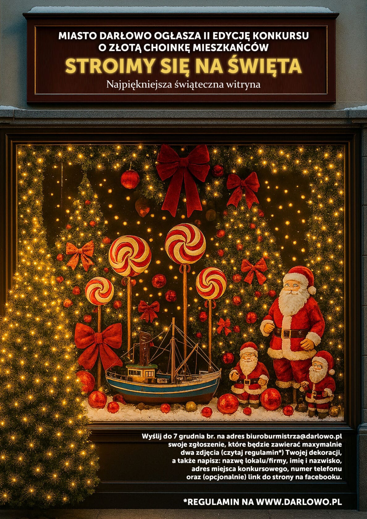 II edycja konkursu „Stroimy się na święta” czyli plebiscyt na najpiękniejszą witrynę bożonarodzeniową