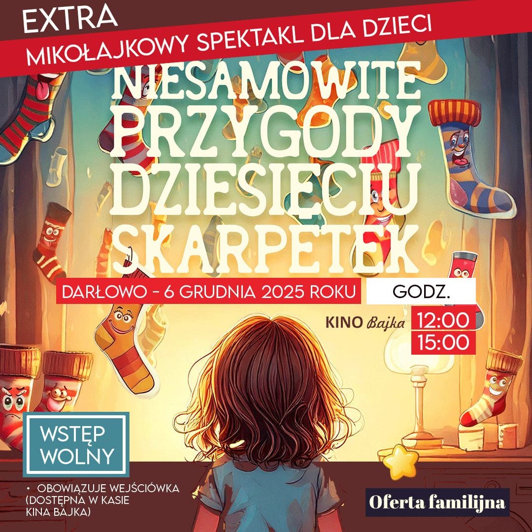 ,,Niesamowite przygody dziesięciu skarpetek” – mikołajkowy spektakl dla dzieci