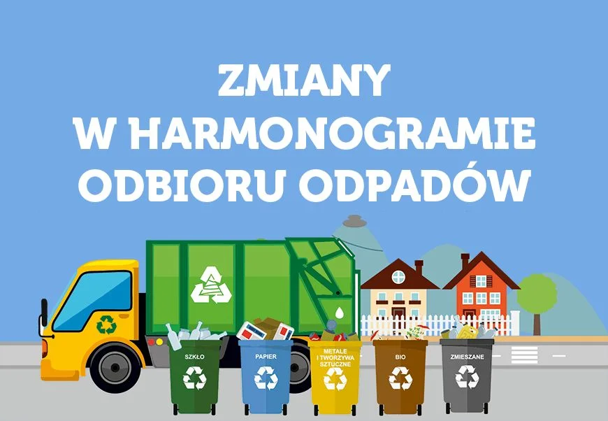 Zmiana w harmonogramie odbioru odpadów komunalnych