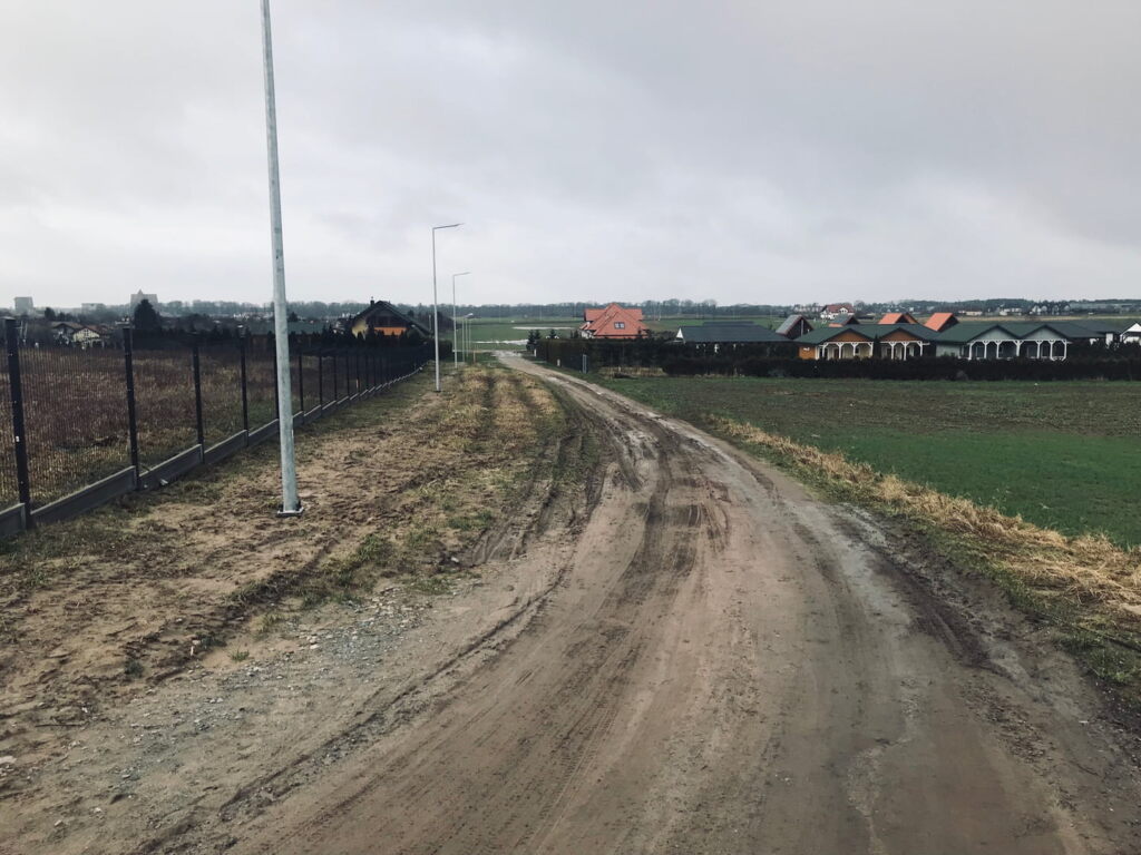 widok odcinka poprzecznego z dzialki numer 31 na dlugości ok 0 480 hm