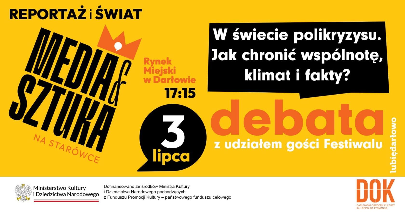 W świecie polikryzysu. Jak chronić wspólnotę, klimat i fakty?  Debata z udziałem gości Festiwalu Media i Sztuka 2026